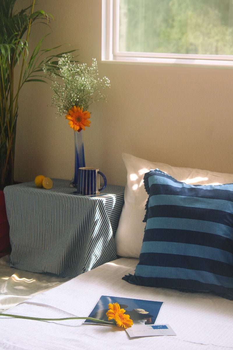 True Blue Cushion - Rudi Collective
